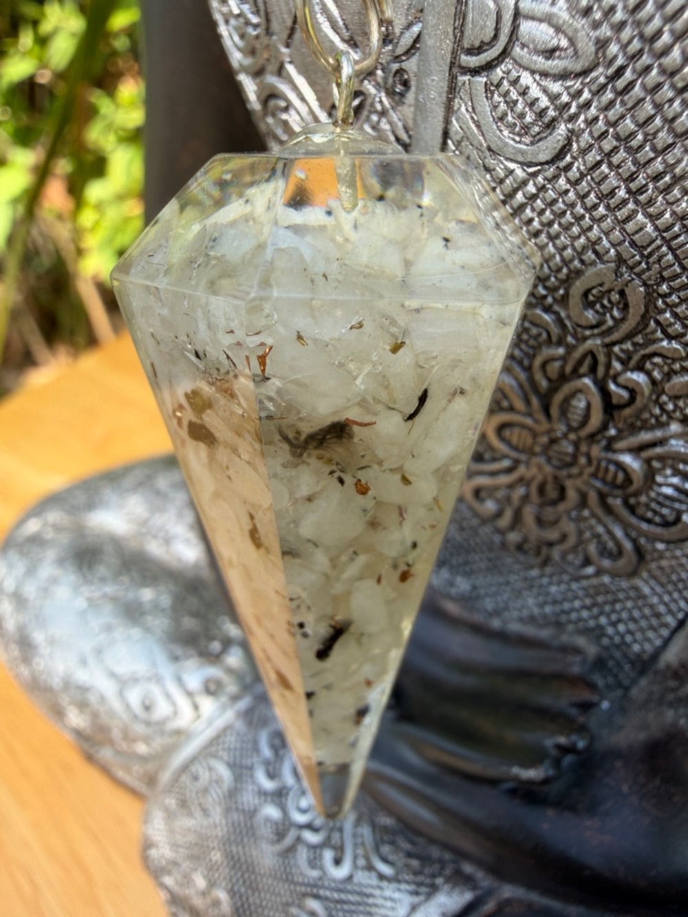 Rainbow Moonstone Pendulum w/ Chart & Guide for Dowsing/Divination Reiki Infused - Picture 5 of 17